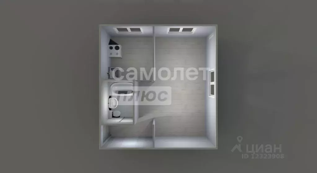 1-к кв. Московская область, Подольск Быковская ул., 13 (30.7 м) - Фото 2