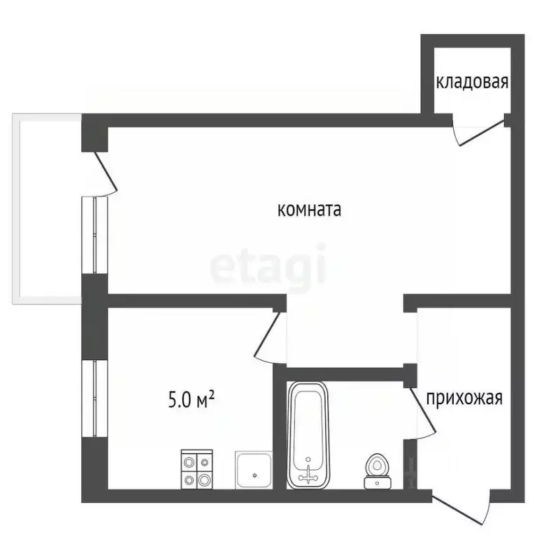 1-к кв. Владимирская область, Муром Московская ул., 108 (30.7 м) - Фото 1