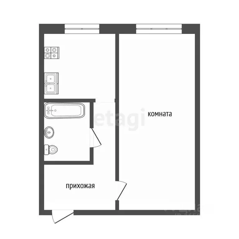 1-к кв. Севастополь ул. Льва Толстого, 6 (28.0 м) - Фото 1