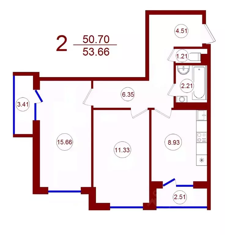 Купить 1-комнатную квартиру 26,5 м² по адресу Воронеж, микрорайон Шилово, улица 