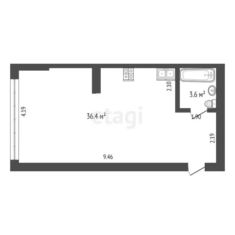 1-комнатная квартира: Севастополь, улица Челюскинцев, 49/4 (40 м) - Фото 0