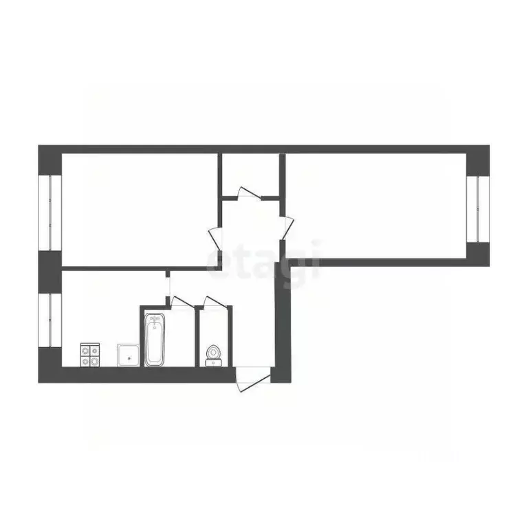 2-к кв. Алтайский край, Бийск ул. Декабристов, 5 (48.6 м) - Фото 1