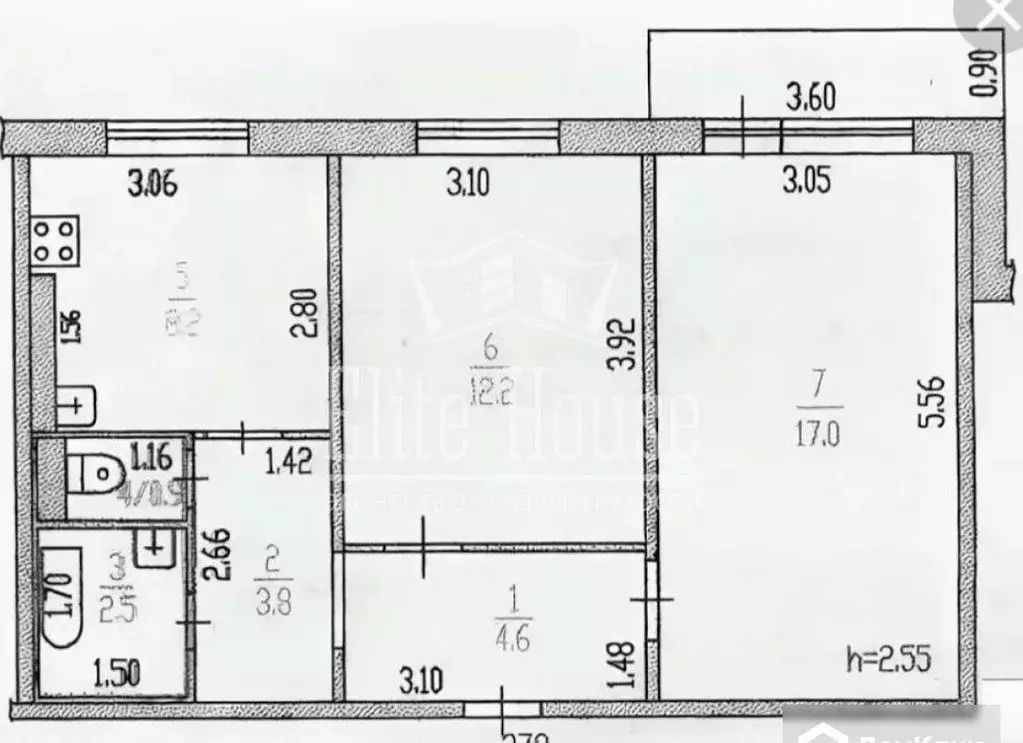 2-к кв. Калужская область, Калуга ул. Маяковского, 49 (51.0 м) - Фото 2