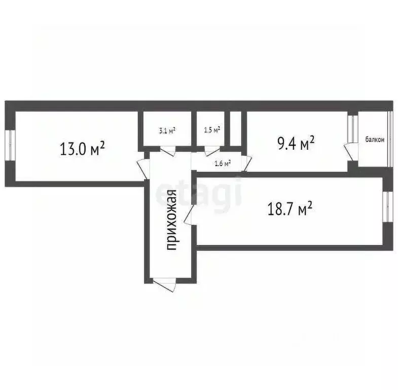 2-к кв. Ульяновская область, Ульяновск Ипподромная ул., 4Б (58.8 м) - Фото 1