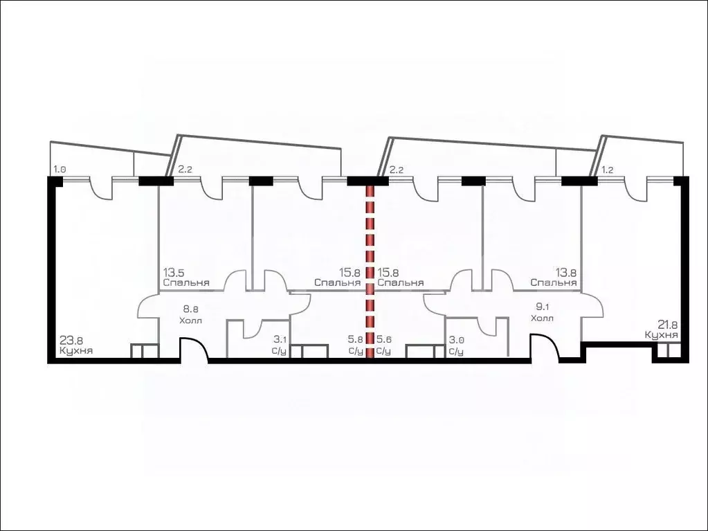 5-к кв. Москва ул. Янковского, 1к1 (147.5 м) - Фото 2