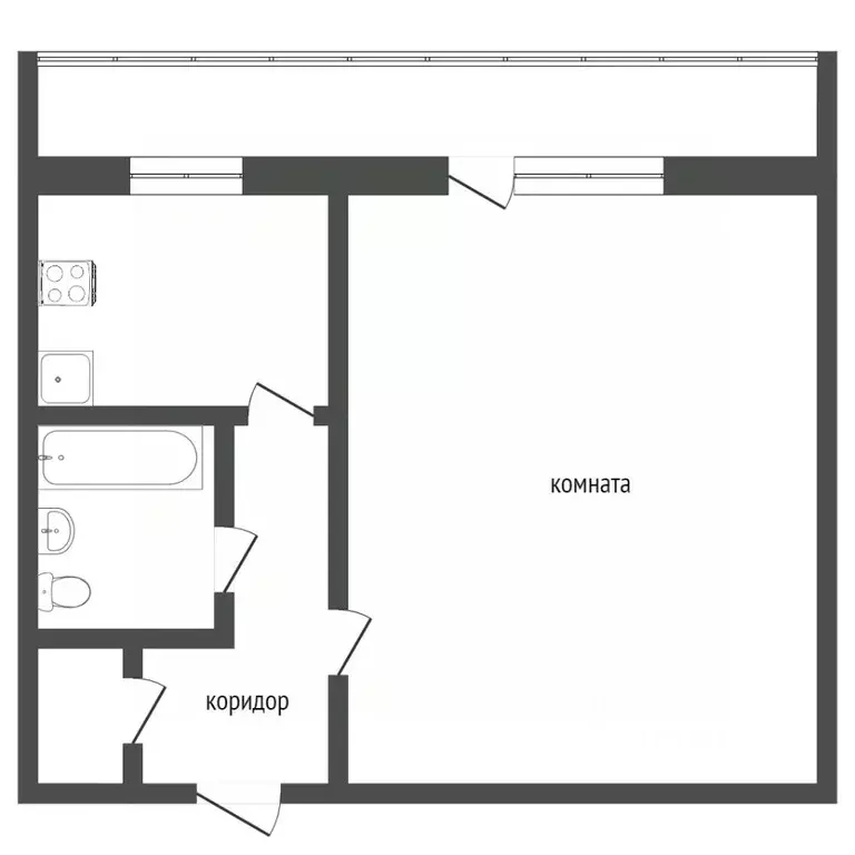 1-к кв. Хабаровский край, Комсомольск-на-Амуре Пионерская ул., 67 ... - Фото 2