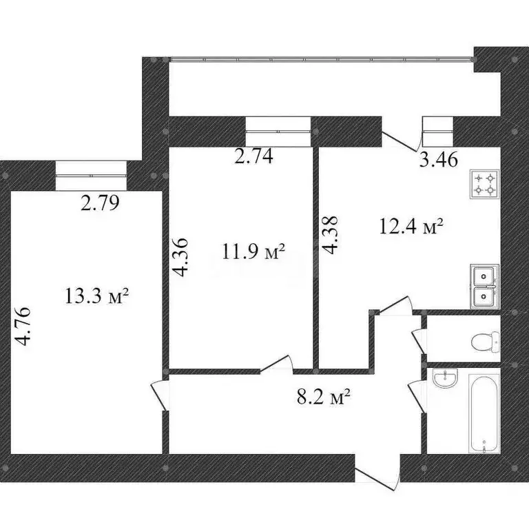 2-комнатная квартира: Вологда, Новгородская улица, 9 (49.4 м) - Фото 0
