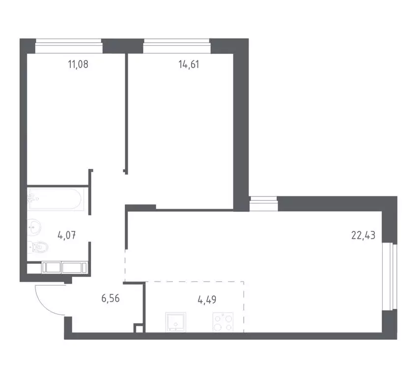 2-комнатная квартира: Балашиха, улица Бояринова, 30 (63 м) - Фото 1