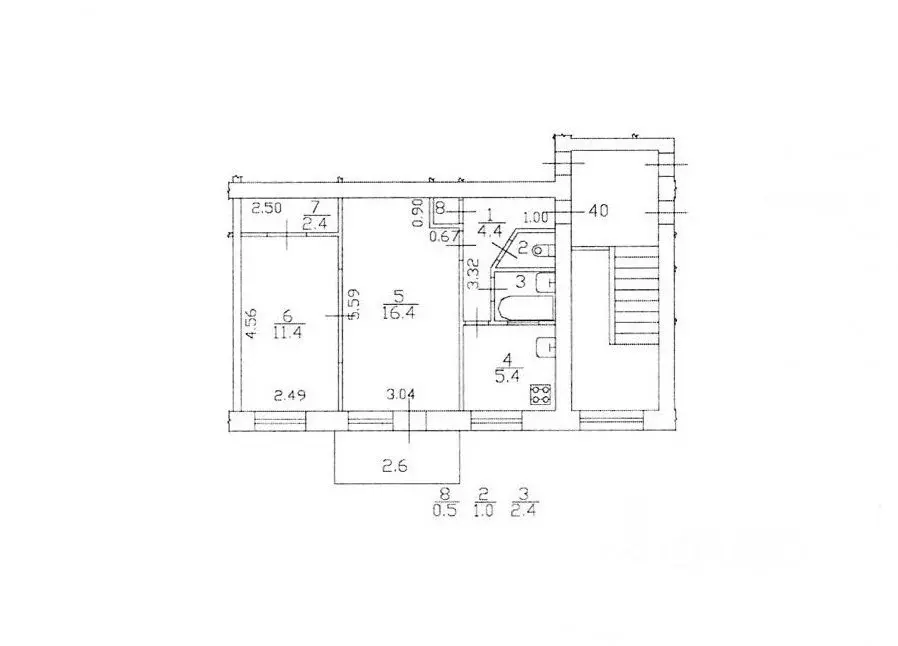 2-к кв. Санкт-Петербург ул. Зины Портновой, 13 (43.9 м) - Фото 2
