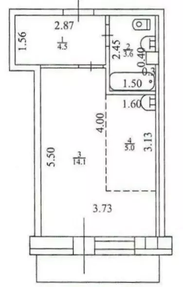 Студия Алтайский край, Бийск Советская ул., 180 (27.2 м) - Фото 1