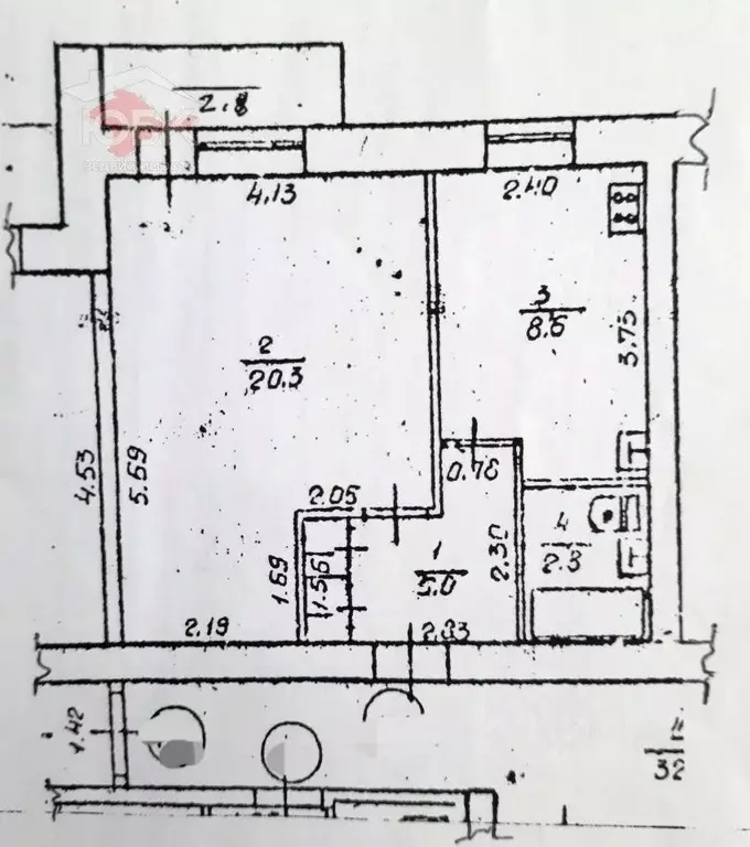 1-к кв. Крым, Евпатория ул. Чапаева, 85 (36.7 м) - Фото 2