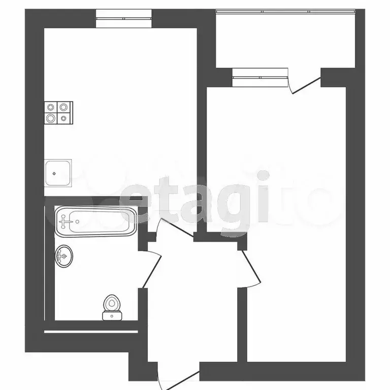 1-к. квартира, 31,4 м, 13/24 эт. - Фото 0