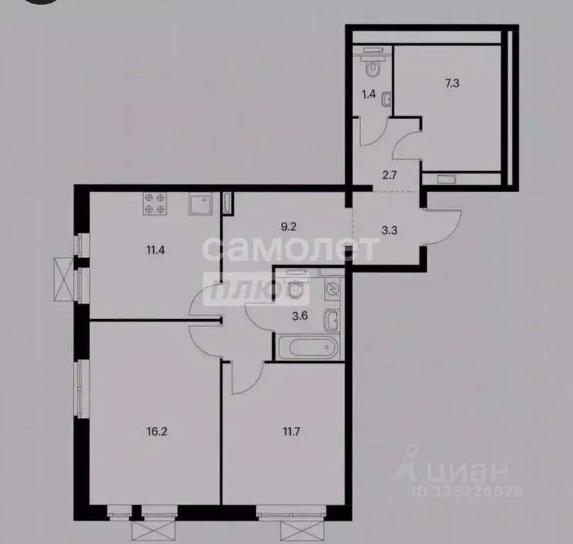 2-к кв. Москва ул. Красулинская, 13 (67.0 м) - Фото 2