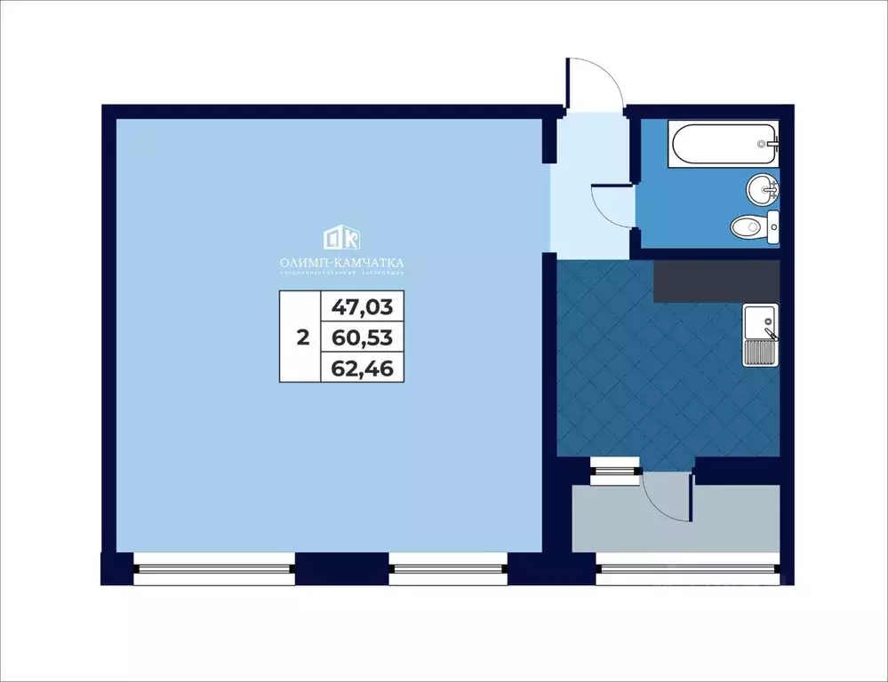 Свободной планировки кв. Камчатский край, Петропавловск-Камчатский ... - Фото 1