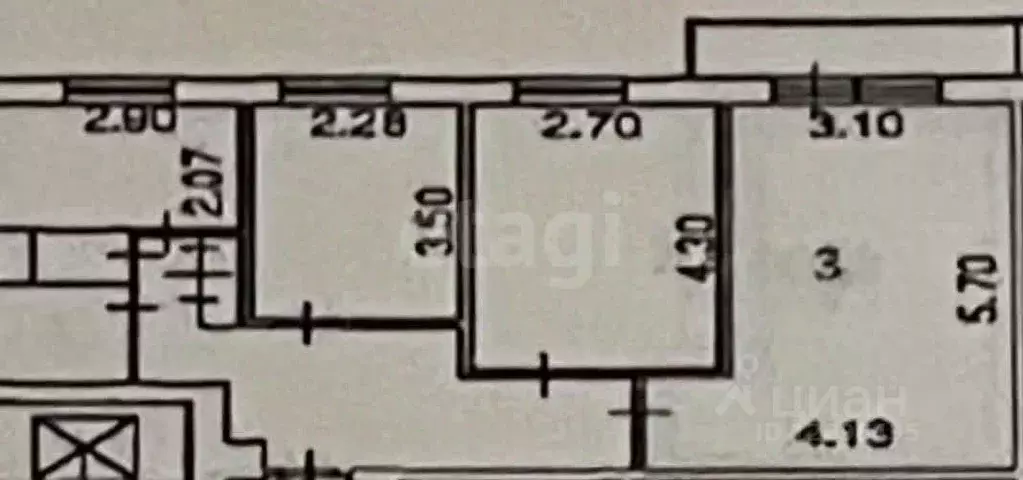Комната Москва Волжский бул., 4К2 (19.0 м) - Фото 2