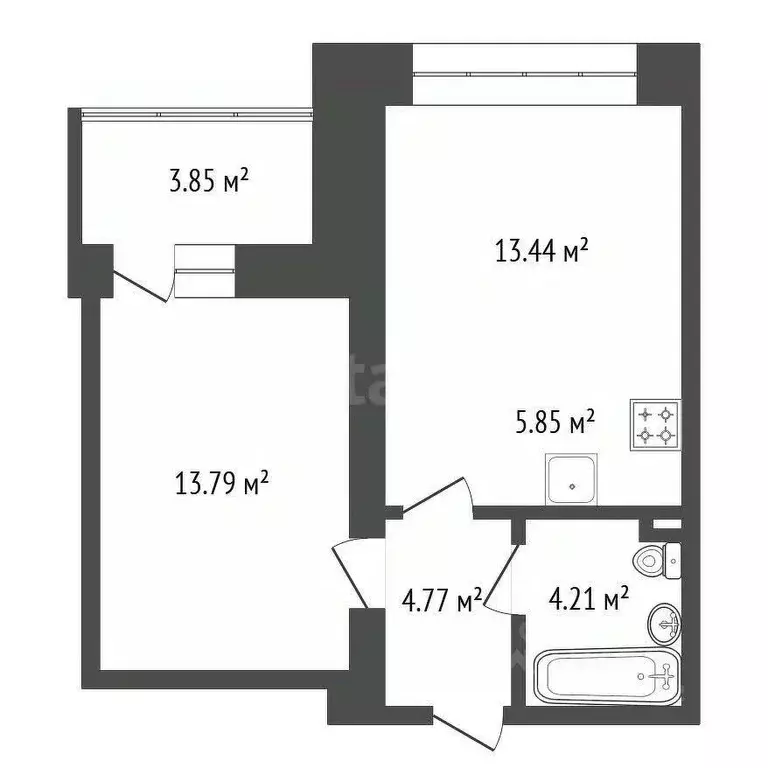 2-к кв. Красноярский край, Красноярск ул. Елены Стасовой, 80 (42.3 м) - Фото 2