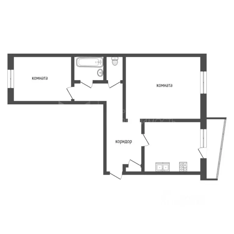 2-к кв. Тюменская область, Тюмень ул. Монтажников, 8 (57.2 м) - Фото 2