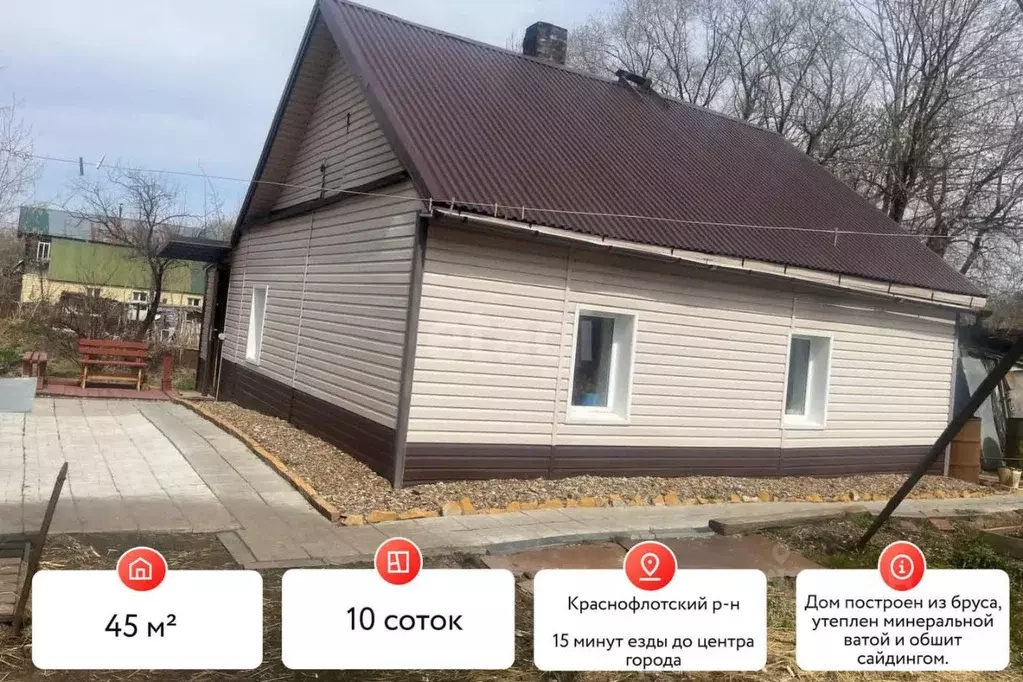 Дом в Хабаровский край, Хабаровск Ясная ул., 11 (39 м) - Фото 1