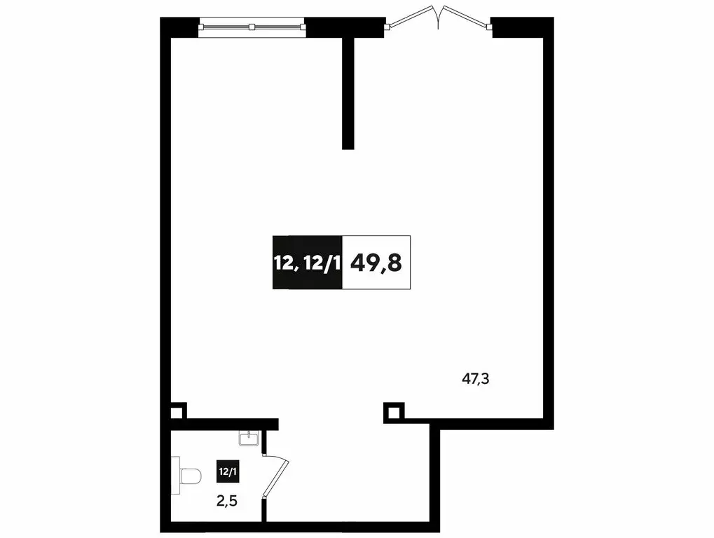 Офис (50.4 м) - Фото 1