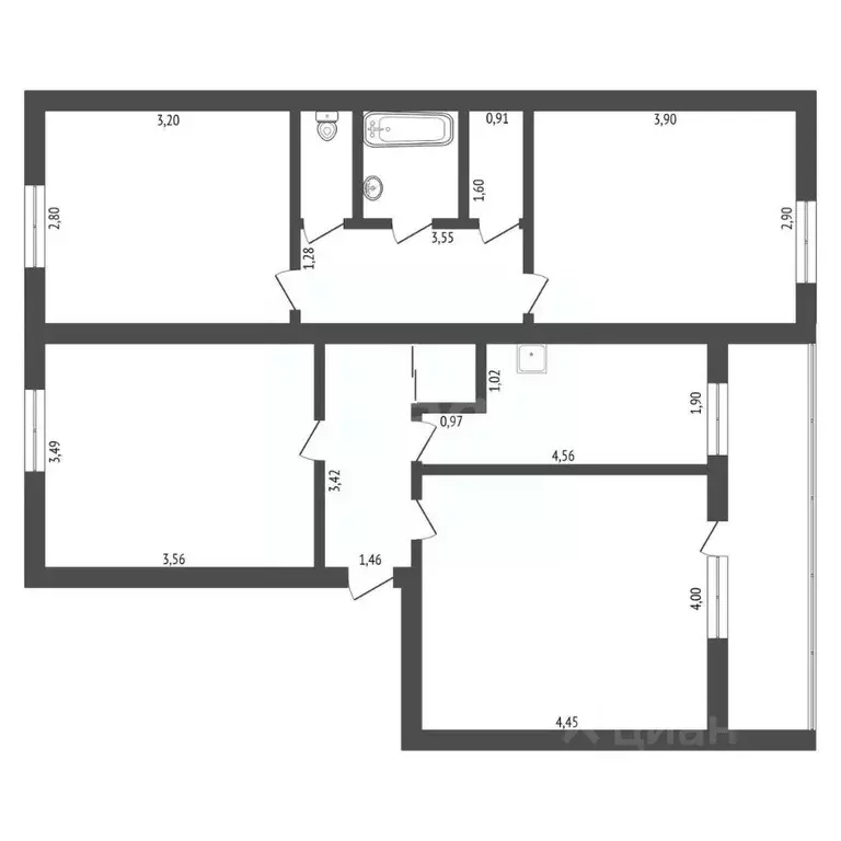 4-к кв. Амурская область, Ивановский муниципальный округ, с. ... - Фото 2