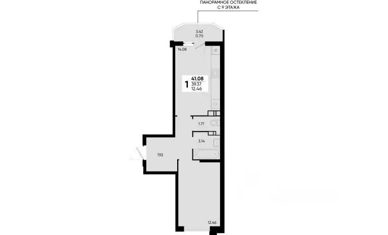 1-к кв. Краснодарский край, Краснодар ул. Доблести, 8 (44.0 м) - Фото 0