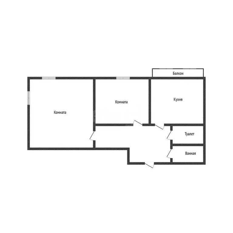 2-комнатная квартира: Строитель, улица Победы, 13 (62 м) - Фото 0