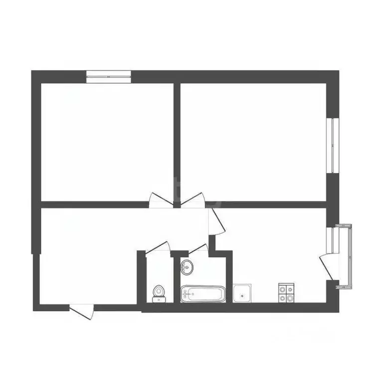 2-к кв. Тульская область, Тула ул. Токарева, 89 (61.7 м) - Фото 0