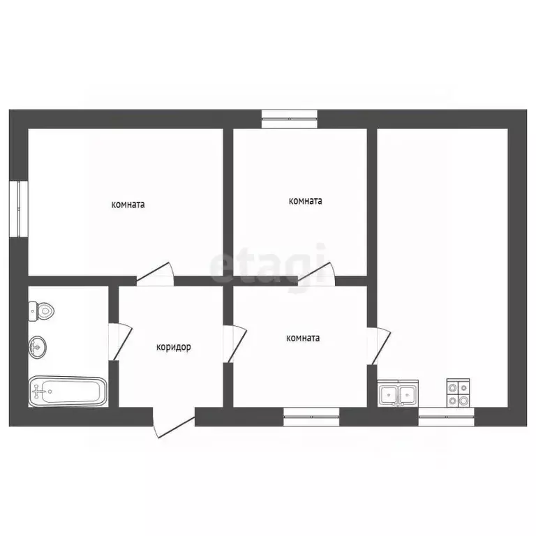 3-к кв. Московская область, Серпухов ул. Карла Маркса, 90 (43.9 м) - Фото 1