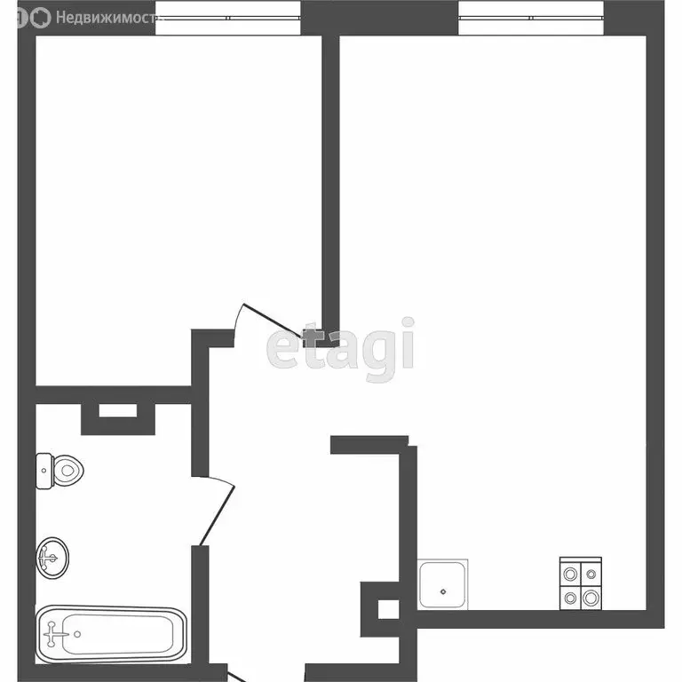1-комнатная квартира: Тюмень, Харьковская улица, 76 (36.1 м) - Фото 1