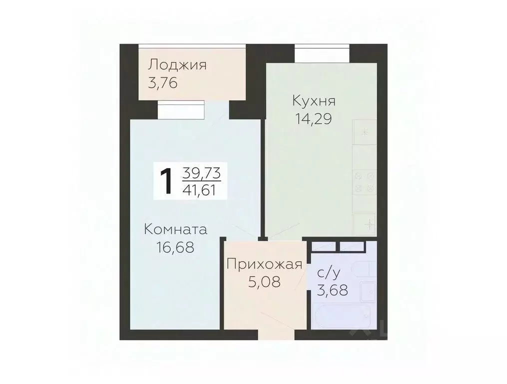 1-к кв. Орловская область, Орел ул. Панчука, 83Б (41.61 м) - Фото 0