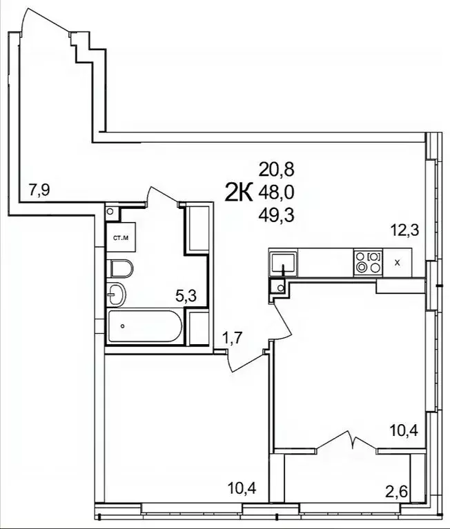 2-к кв. Нижегородская область, Нижний Новгород д. Анкудиновка, КМ ... - Фото 1