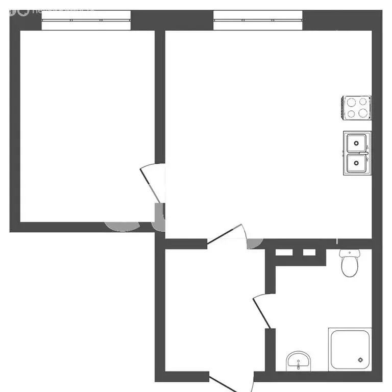 1-комнатная квартира: Тюмень, улица Газовиков, 73 (33.7 м) - Фото 1