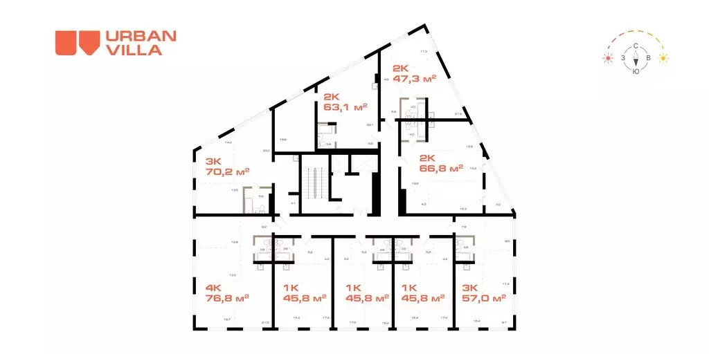 2-комнатная квартира: Владивосток, Ленинский район (72.2 м) - Фото 1