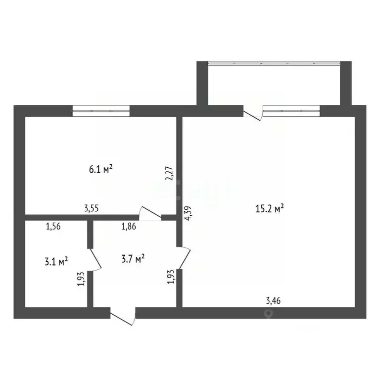 1-к кв. Амурская область, Благовещенский район, с. Чигири Октябрьская ... - Фото 2