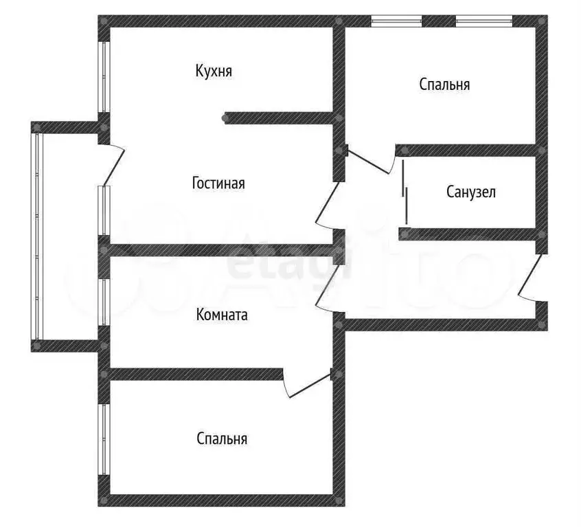 4-к. квартира, 78 м, 3/4 эт. - Фото 0