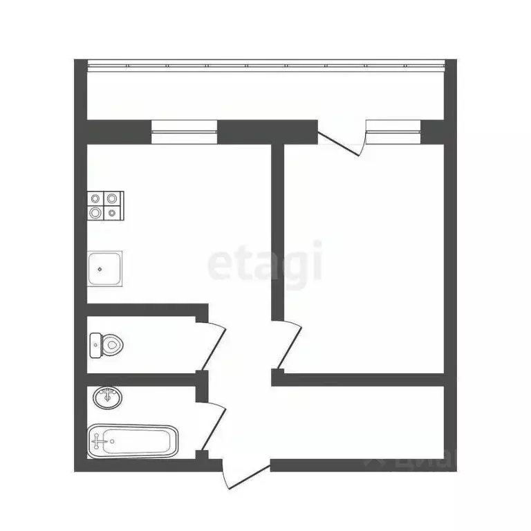 1-к кв. Белгородская область, Белгород ул. Щорса, 13 (37.7 м) - Фото 1