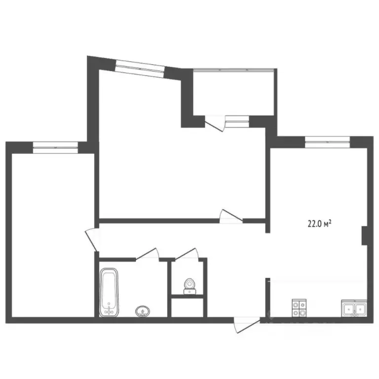 2-к кв. Тюменская область, Тюмень Харьковская ул., 68 (81.2 м) - Фото 2