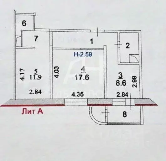 2-к кв. Московская область, Сергиев Посад ул. Матросова, 4 (56.0 м) - Фото 2