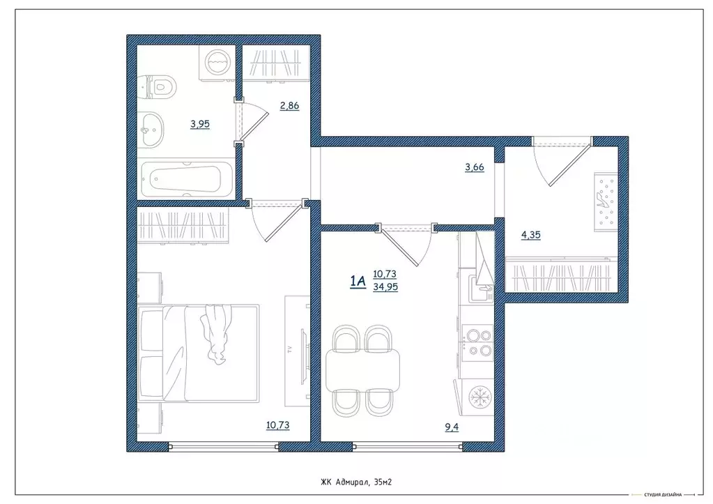 1-к кв. Ярославская область, Ярославль Шандорная ул., 14 (35.0 м) - Фото 2
