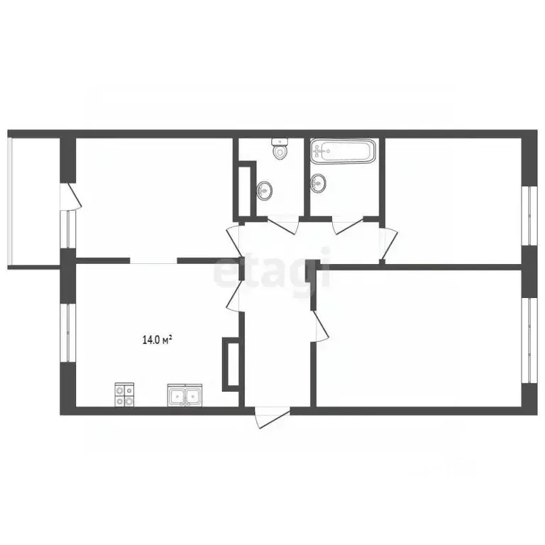 3-к кв. Самарская область, Самара ул. Лейтенанта Шмидта, 10 (71.9 м) - Фото 2