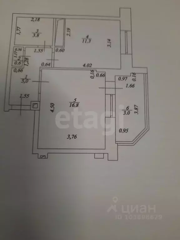 1-к кв. Татарстан, Казань ул. Хади Такташа, 119 (39.0 м) - Фото 1