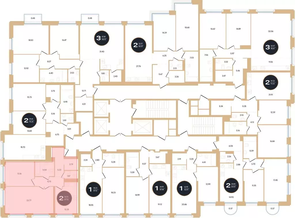 2-комнатная квартира: Уфа, улица Рихарда Зорге, 73/1 (69.3 м) - Фото 1