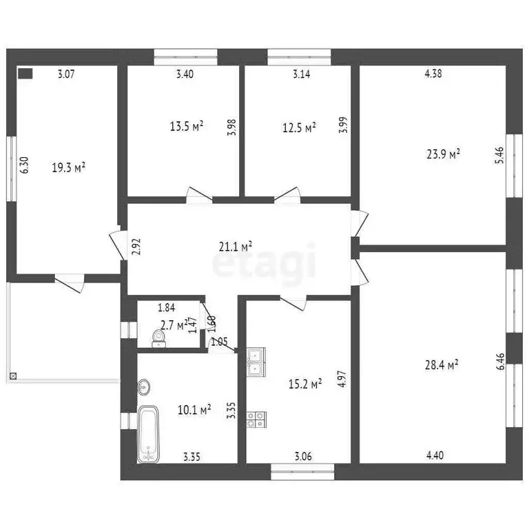 Дом в Янтарное, село Янтарное, улица Ленина (146.7 м) - Фото 1