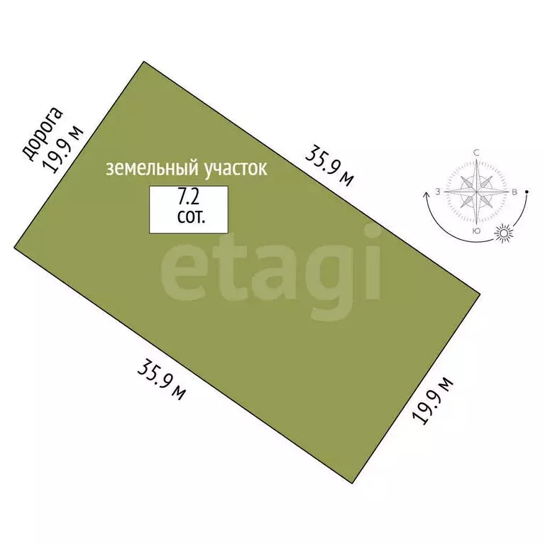 Участок в Кострома, коттеджный посёлок Первый (7.2 м) - Фото 1