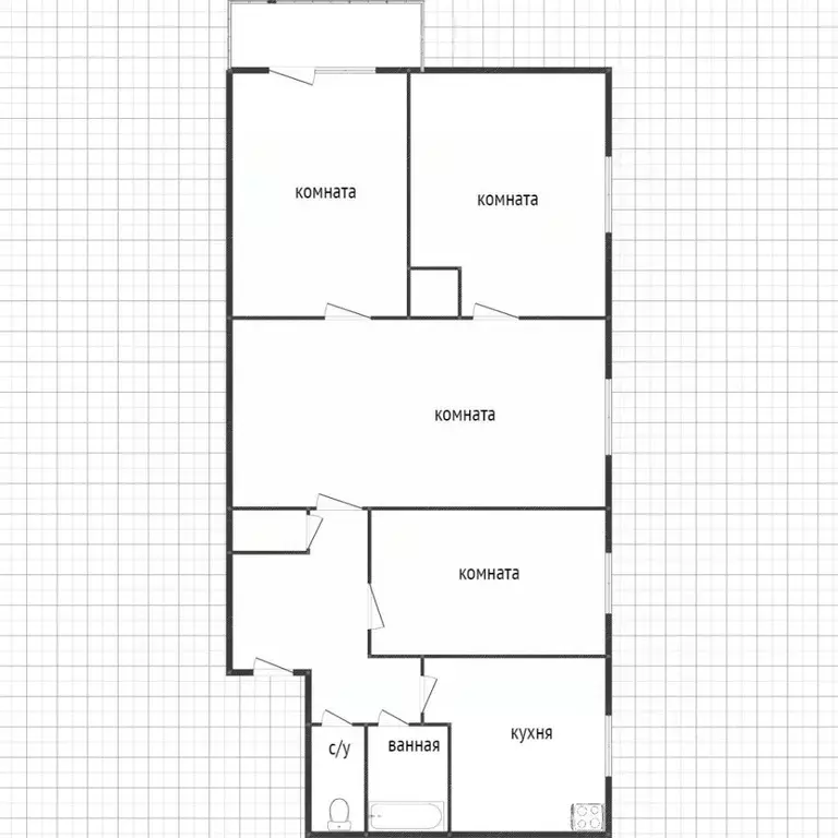 4-к кв. Свердловская область, Нижний Тагил ул. Попова, 12 (60.9 м) - Фото 1