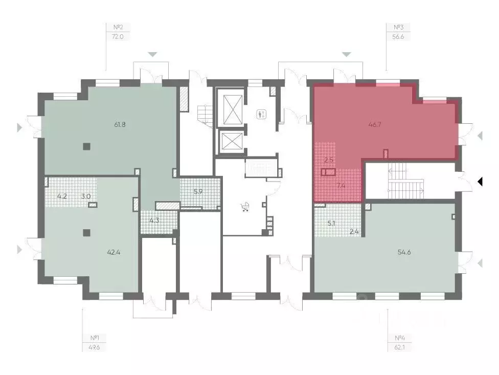 Офис в Санкт-Петербург Партизанская ул., 5 (57 м) - Фото 2