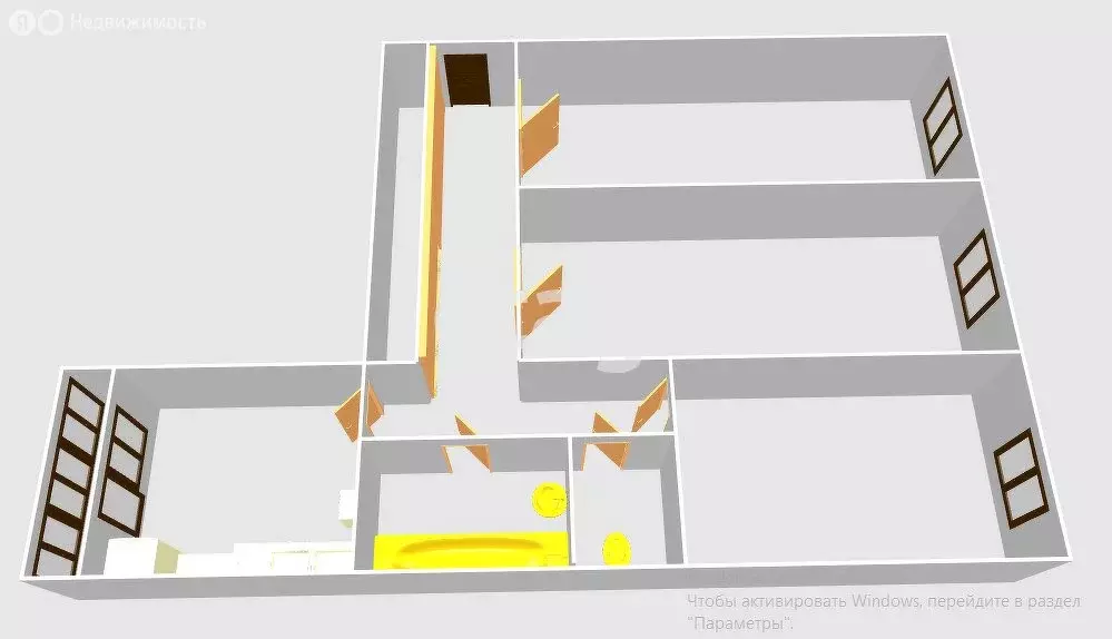 3-комнатная квартира: Долинск, улица Вилкова, 13 (66 м) - Фото 1