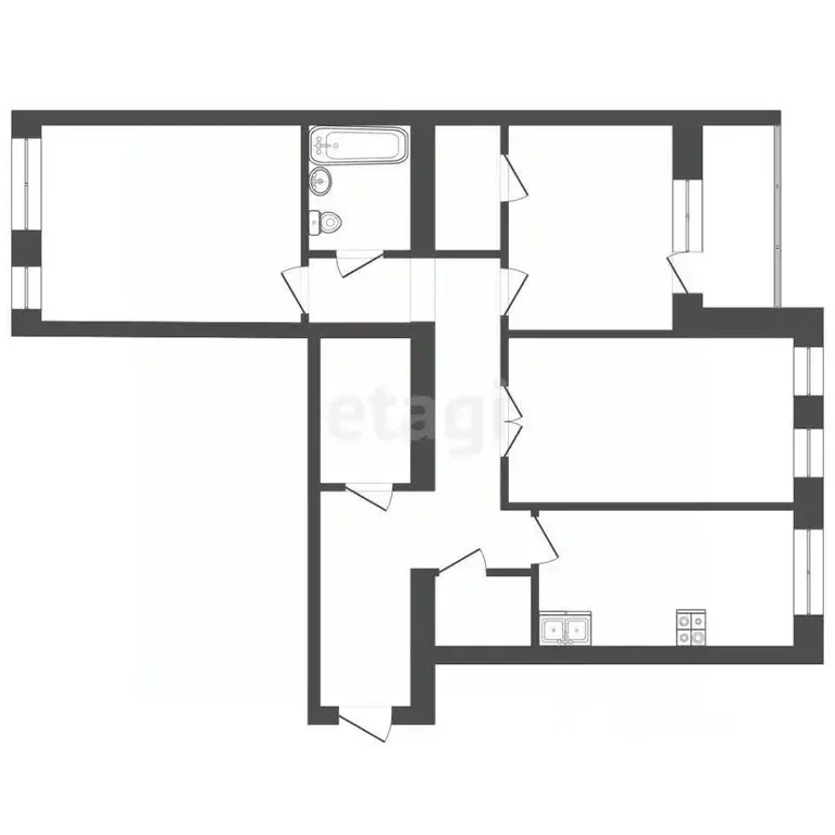 3-к кв. Тюменская область, Тюмень ул. 50 лет Октября, 75к4 (92.1 м) - Фото 2