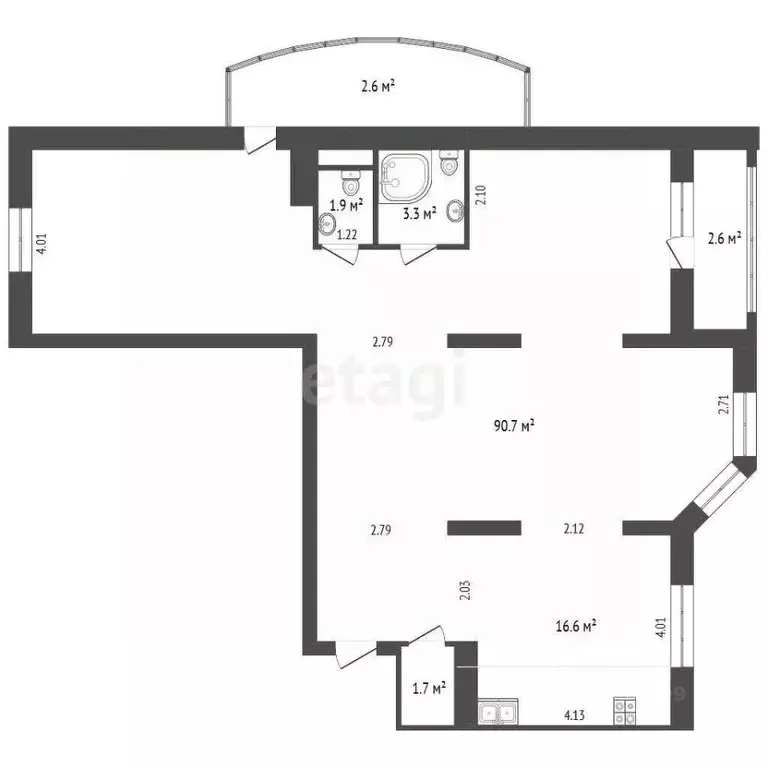 3-к кв. Мордовия, Саранск ул. Богдана Хмельницкого, 75 (114.2 м) - Фото 2