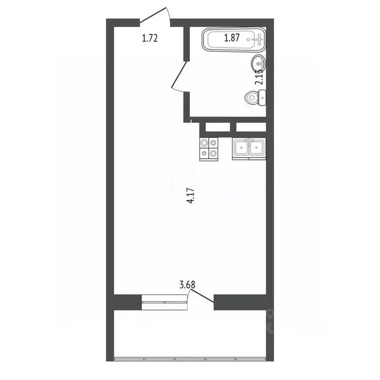 Студия Московская область, Люберцы городской округ, Мирный пгт ул. ... - Фото 2